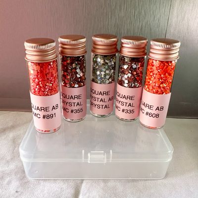 Large Square Sample Set Red Orange
