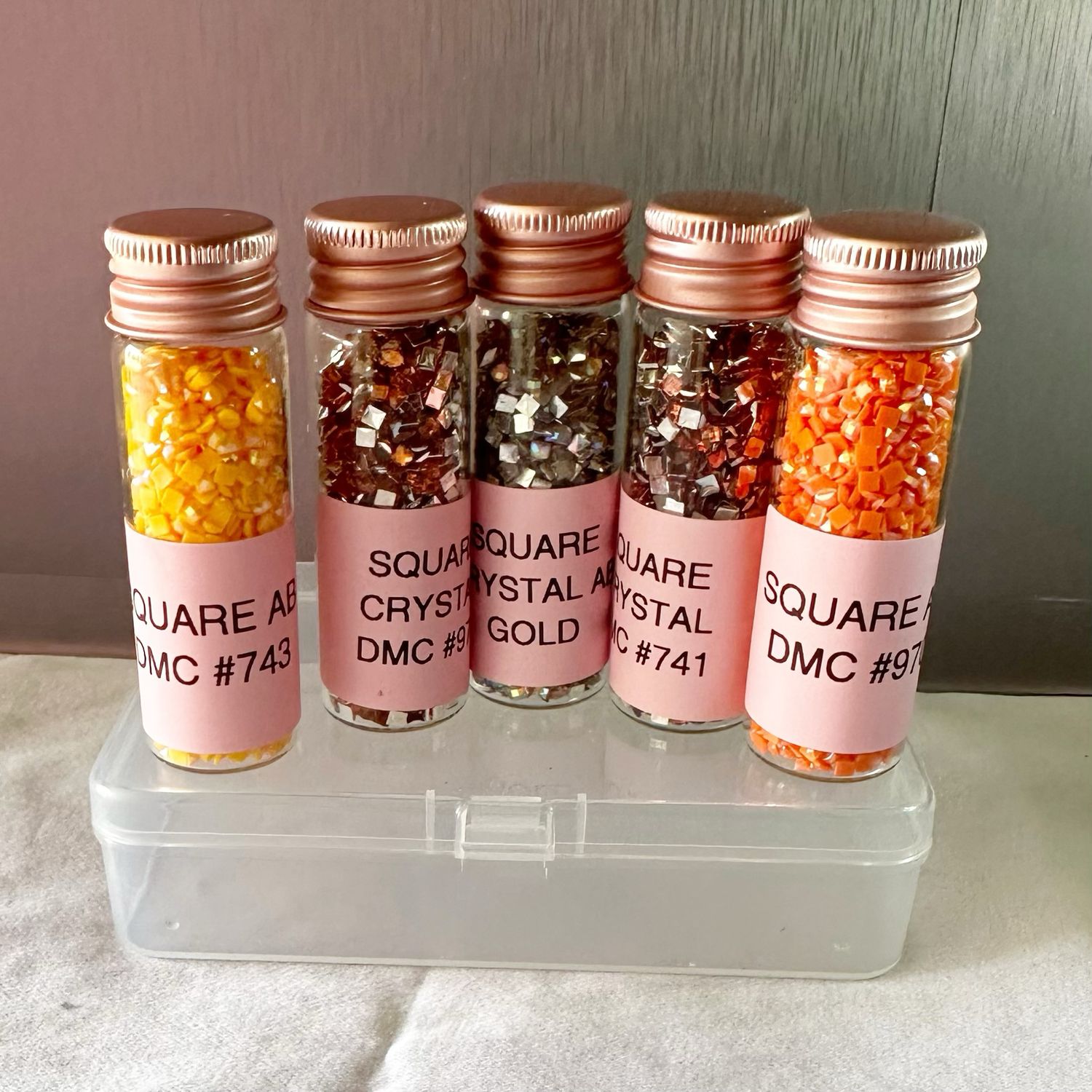 Large Square Sample Set Orange