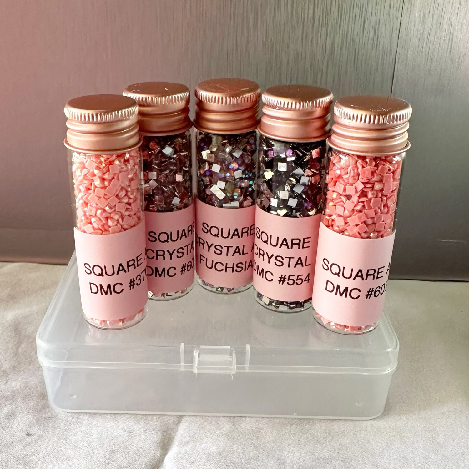 Large Square Sample Set Cranberry