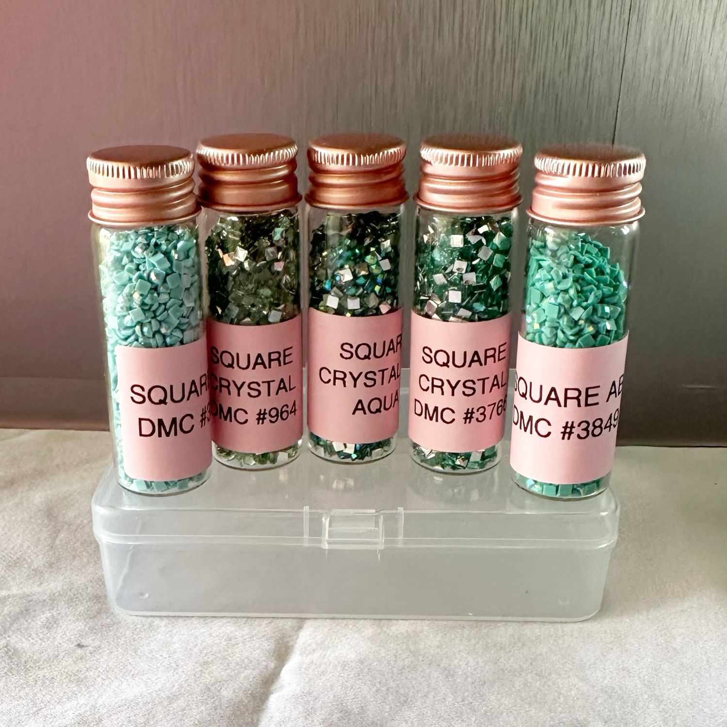 Large Square Sample Set Aquamarine