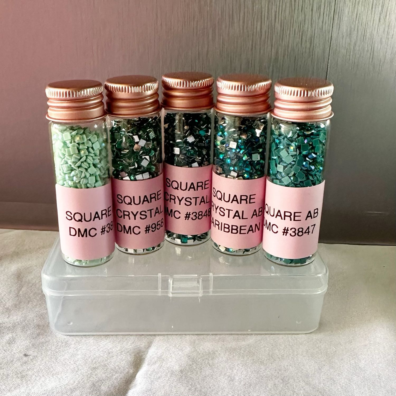 Large Square Sample Set Aquamarine
