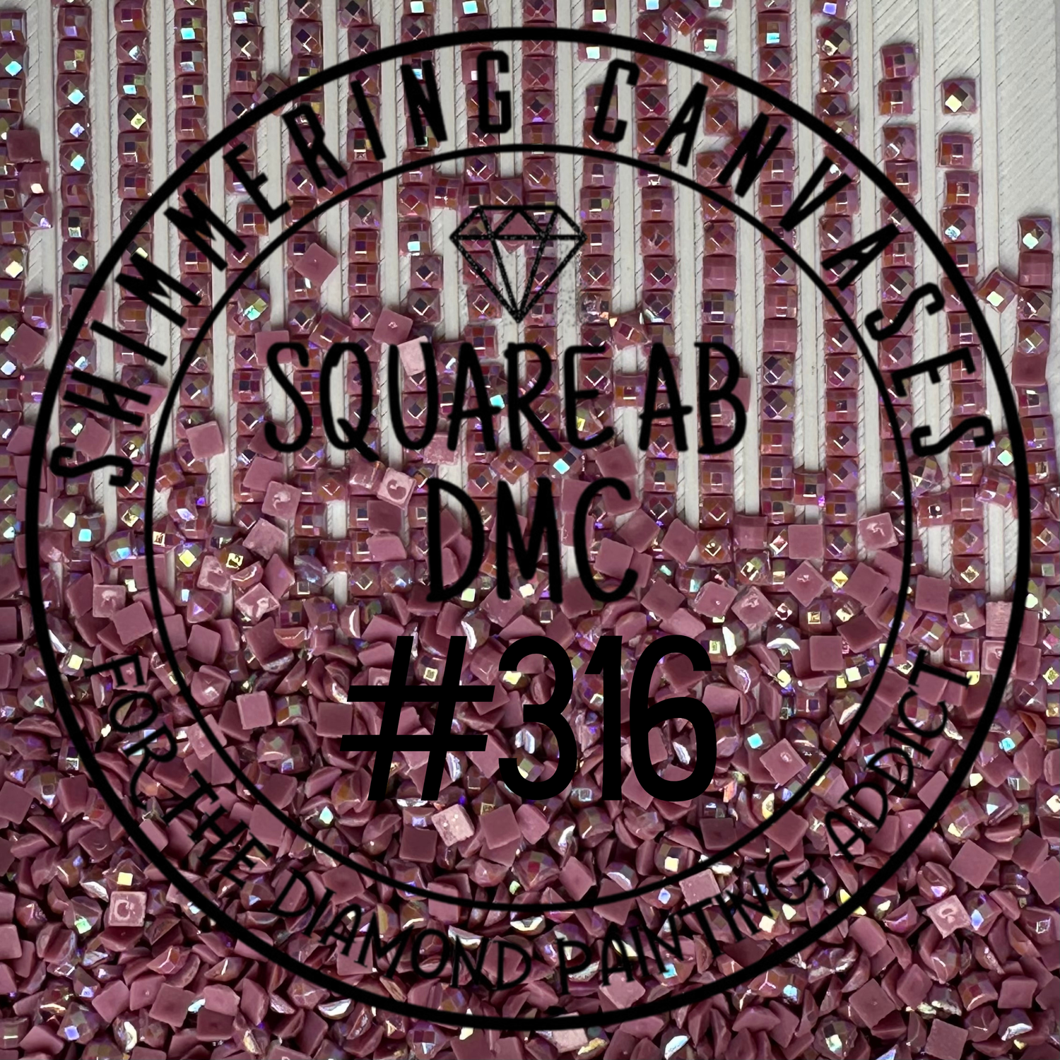 Square AB Drills DMC #316  Antique Mauve, Med