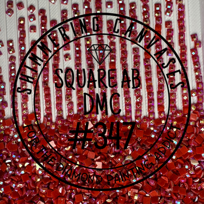 Square AB Drills DMC #347 Salmon, Very Dark