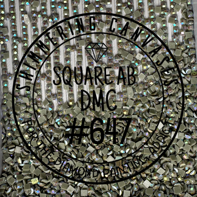 Square AB Drills DMC #647 Beaver Grey, Med Square AB Drills DMC #647 Beaver Grey, Med