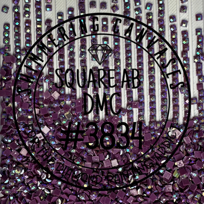 Square AB Drills DMC #3834 Grape, Dark Square AB Drills DMC #3834 Grape, Dark
