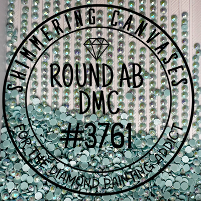 Round AB DMC #3761 Sky Blue, Light