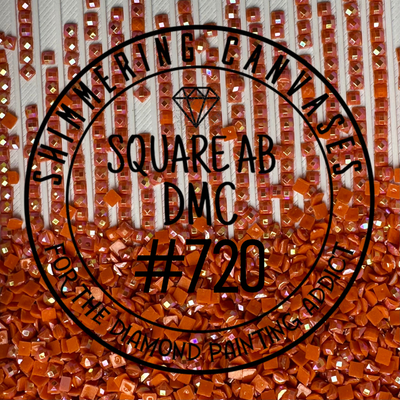 Square AB Drills DMC #720 Orange Spice, Dark