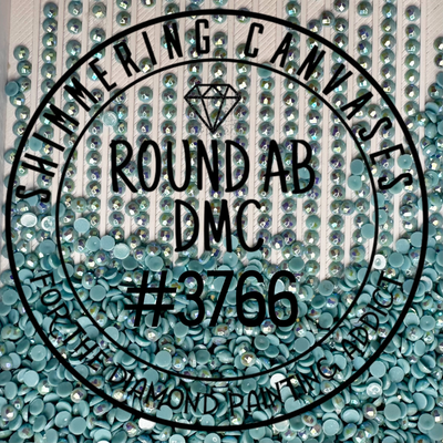 Round AB DMC #3766 Peacock Blue, Light