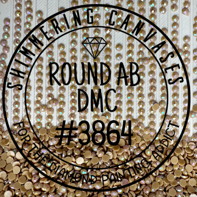 Round AB DMC #3864 Mocha Beige, Light