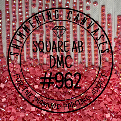 Square AB Drills DMC #962 Dusty Rose, Medium,