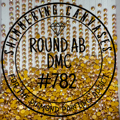 Round AB DMC #782 Topaz, Dark