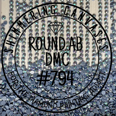 Round AB DMC #794 Cornflower Blue, Light