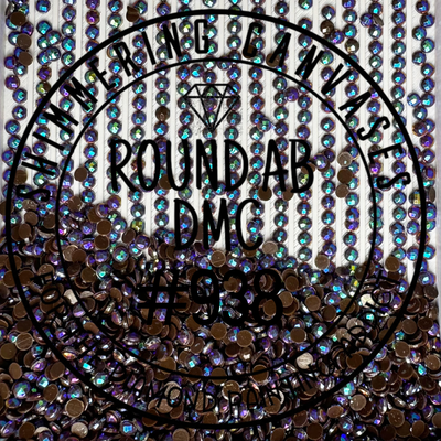 Round AB DMC #938 Coffee Brown, Ultra Dark