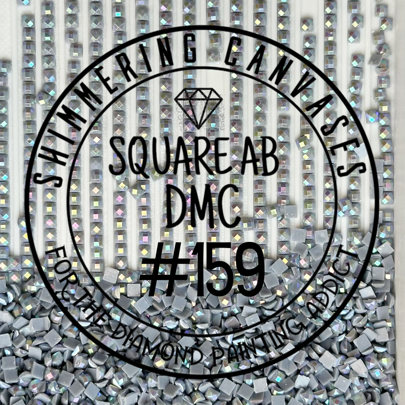 Square AB Drills DMC #159 Grey Blue, Light
