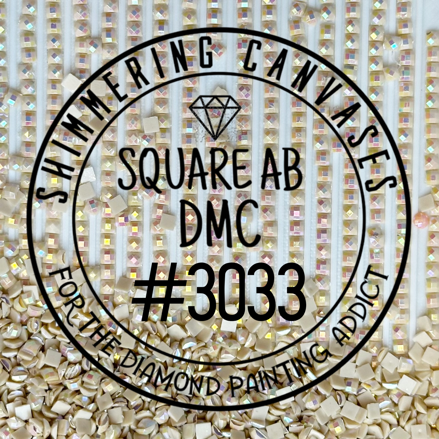 Square AB Drills DMC #3033 Mocha Brown, Very Light