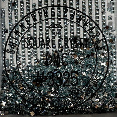 Square Crystal DMC #3325 Baby Blue, Light