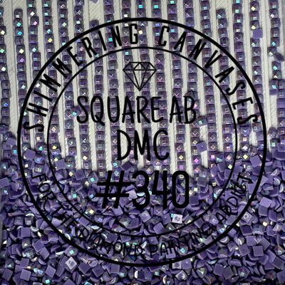 Square AB Drills DMC #340 Blue Violet Med Square AB Drills DMC #340 Blue Violet Med