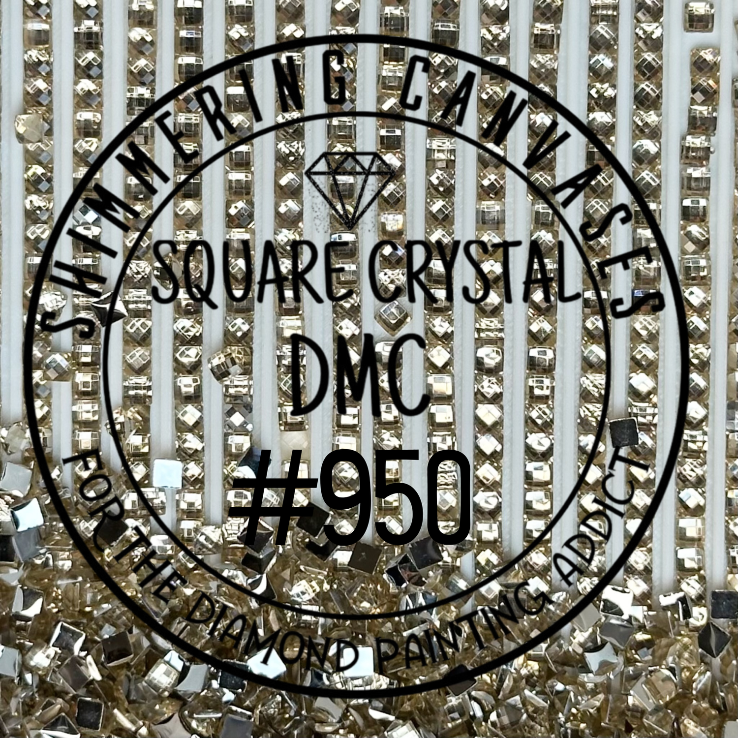 Square Crystal DMC #950 Desert Sand, Light