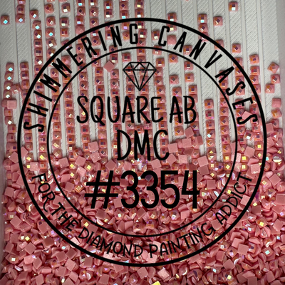 Square AB Drills DMC #3354 Dusty Rose, Light