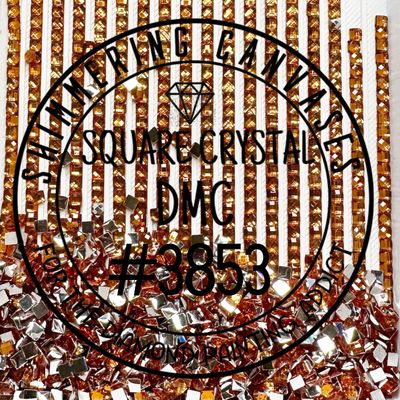 Square Crystal DMC #3853 Autumn Gold, Dark