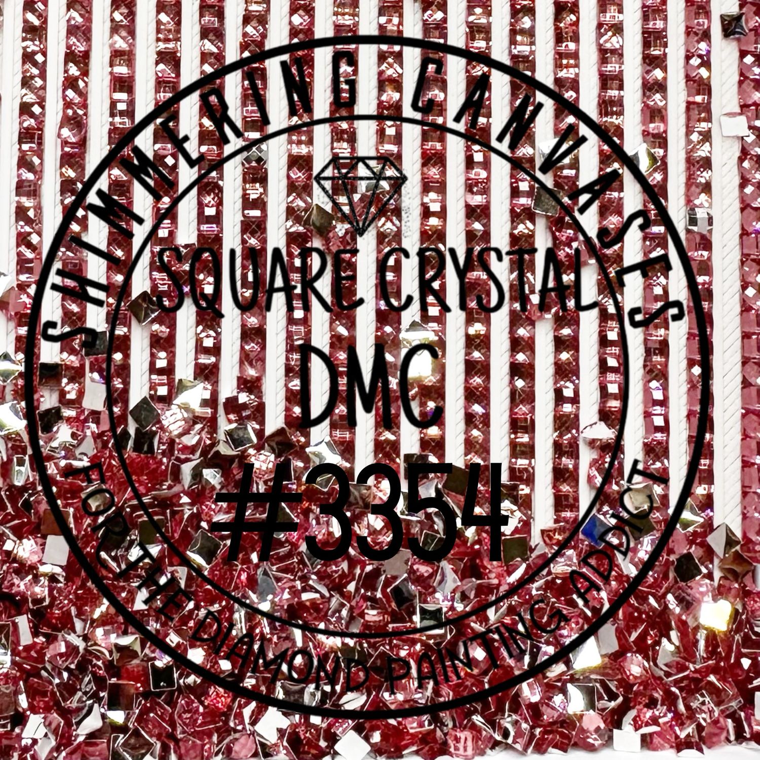 Square Crystal DMC #3354 Dusty Rose, Light