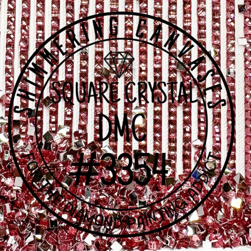 Square Crystal DMC #3354 Dusty Rose, Light