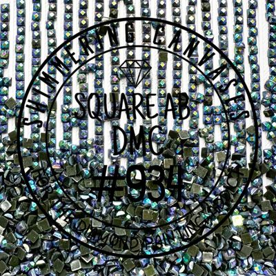 Square AB Drills DMC #934 Black Avocado Green