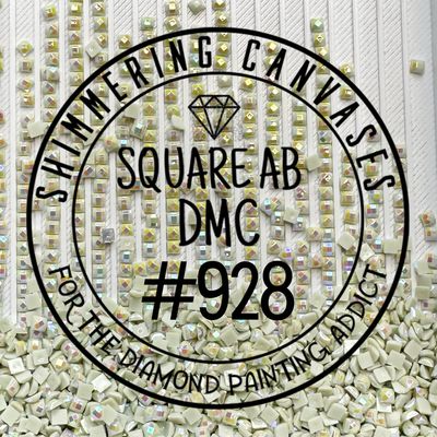 Square AB Drills DMC #928 Grey Green, Very Light