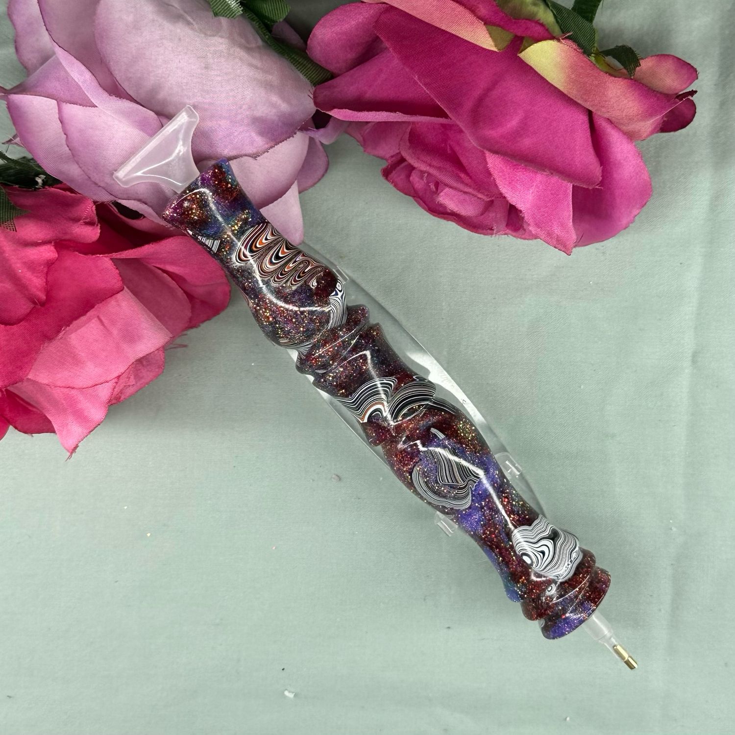 ***Diamond painting Pen 6” Fordite Glitter Pen