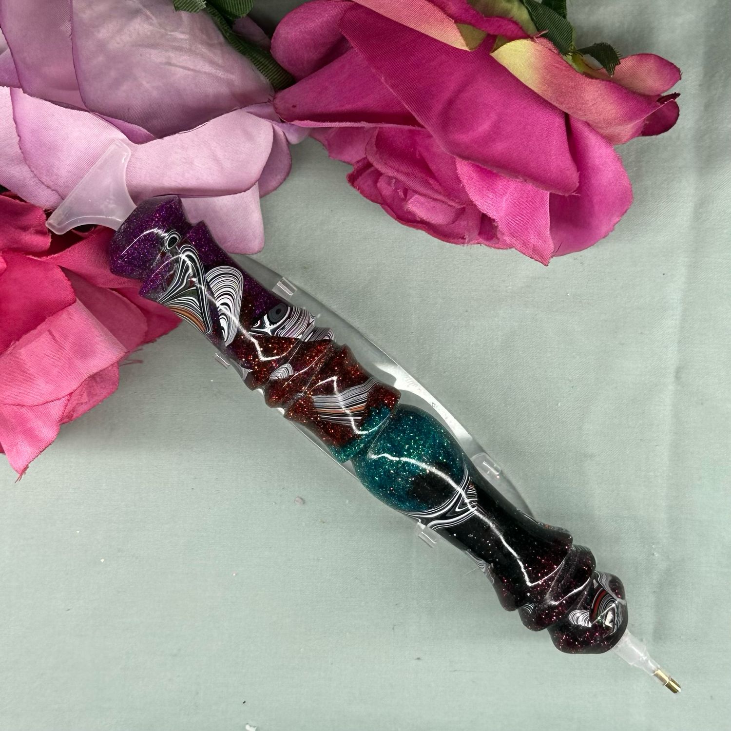***Diamond painting Pen 6” Fordite Glitter Pen