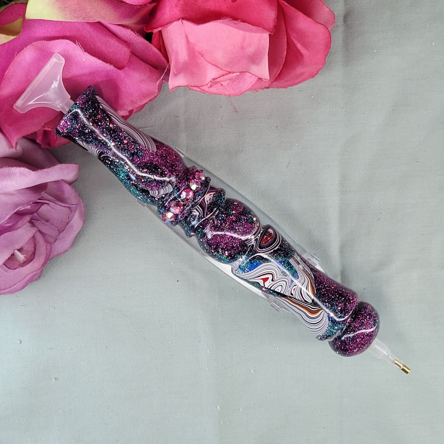 ***Diamond painting Pen 6” Fordite Glitter Pen
