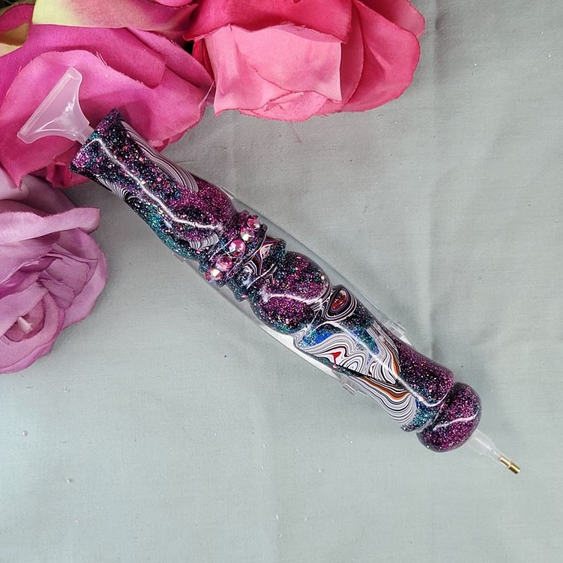 ***Diamond painting Pen 6” Fordite Glitter Pen