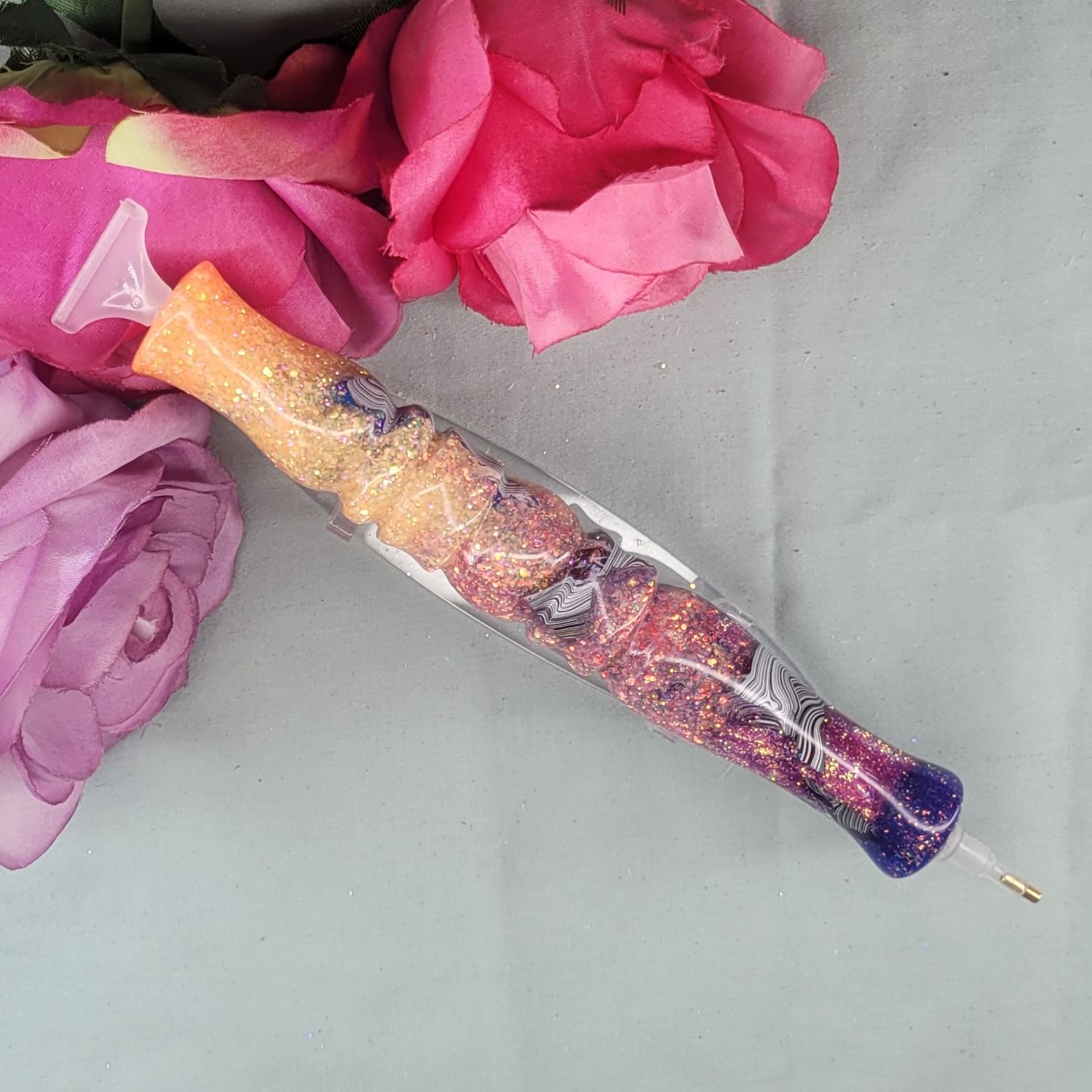 ***Diamond painting Pen 6” Fordite Glitter Pen