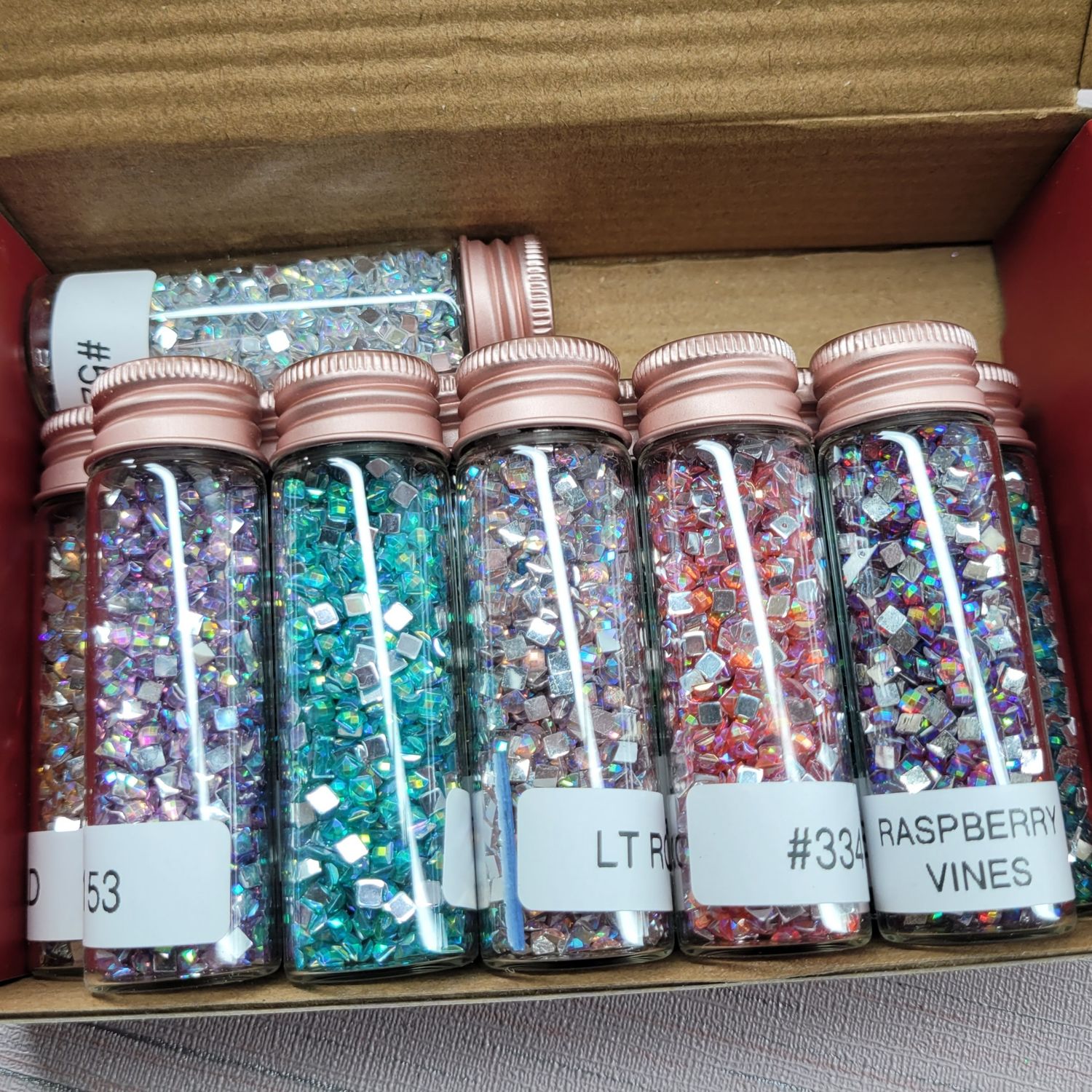 Square Crystal AB Drill Christmas Gift Set