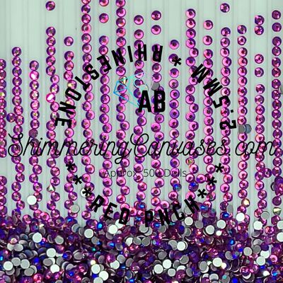 2.5mm Bright Rosey Red AB (Square)