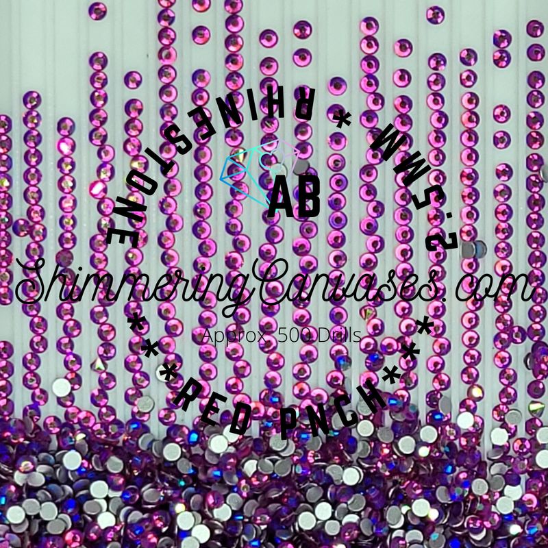 2.5mm Bright Rosey Red AB (Square)