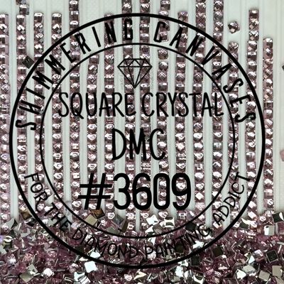 Square Crystal DMC #3609 Plum, Ultra Light