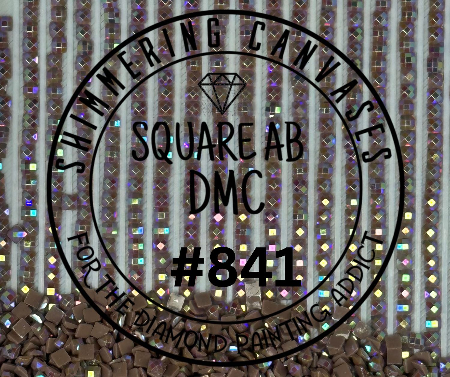 Square AB Drills DMC #841 Beige Brown, Light