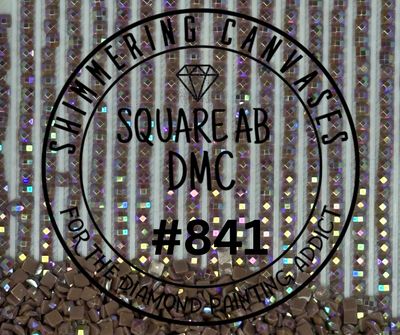 Square AB Drills DMC #841 Beige Brown, Light