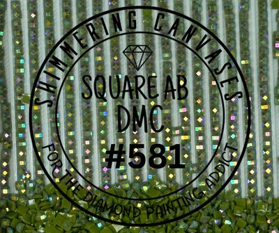 Square AB Drills DMC #581 Moss Green