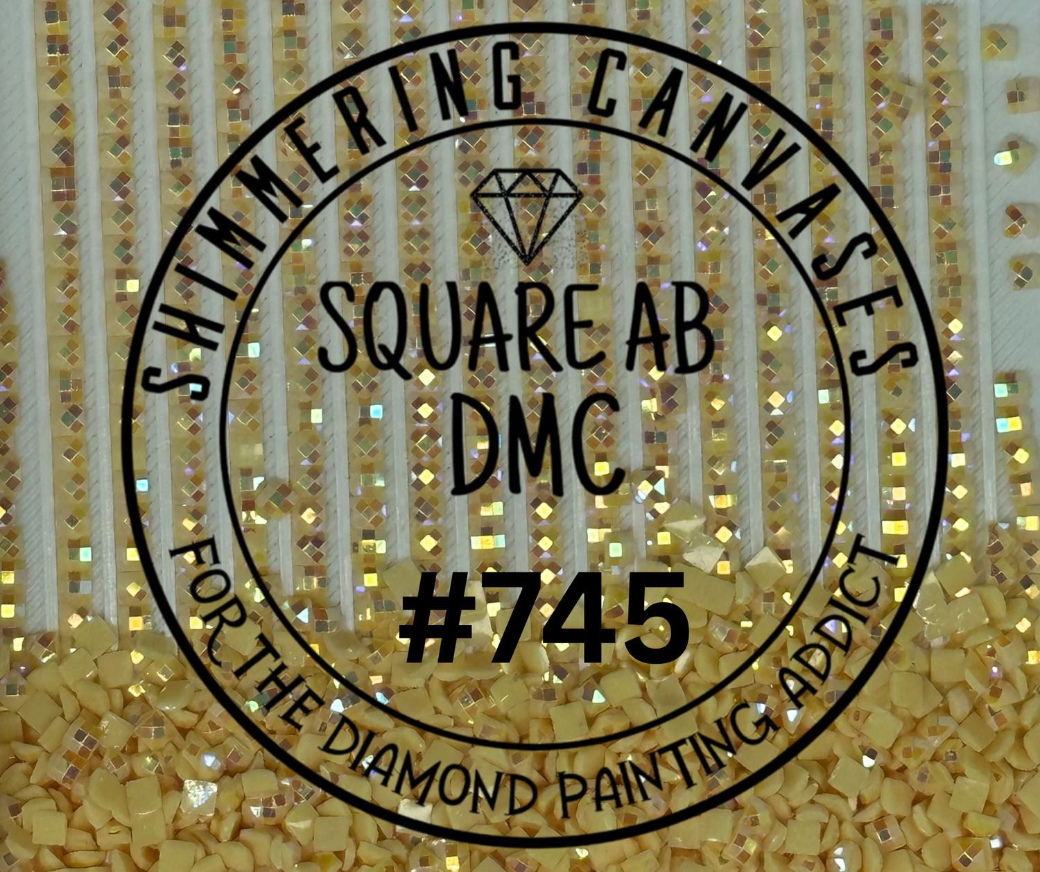 Square AB Drills DMC #745-Yellow Light, Pale