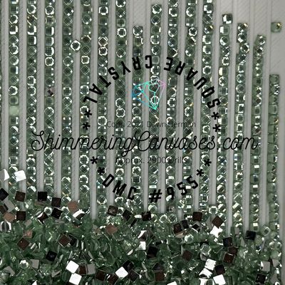 Square Crystal DMC #955 Nile Green, Light