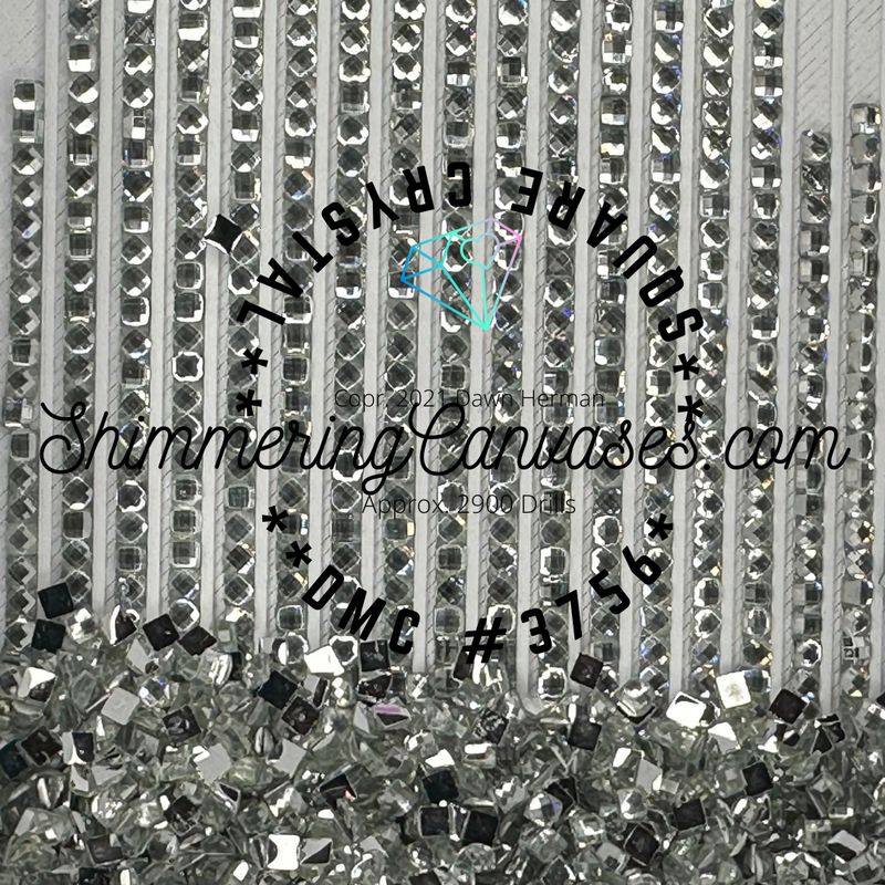 Square Crystal DMC #3756 Baby Blue, Ultra