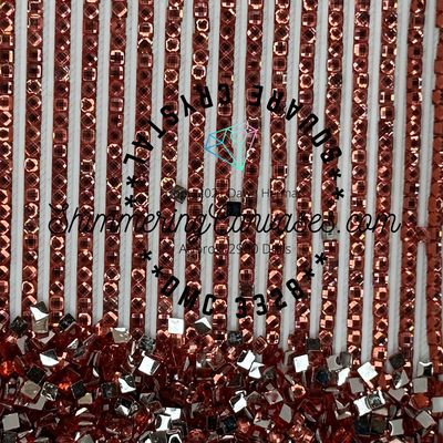 Square Crystal DMC #3328 Salmon, Dark