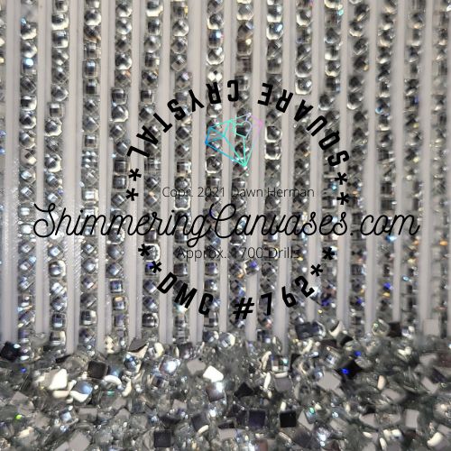 Square Crystal DMC #762 Pearl Grey, Very Light