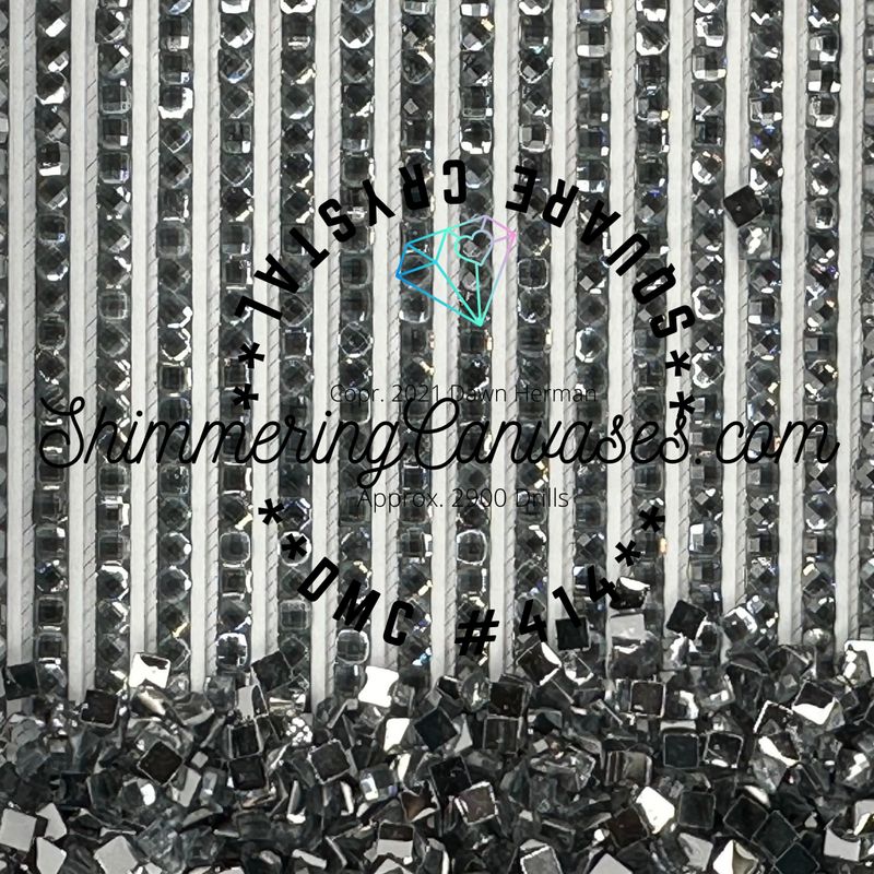 Square Crystal DMC #414 Steel Grey, Dark