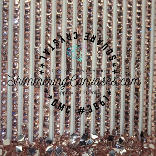 Square Crystal DMC #3861 Cocoa, Light