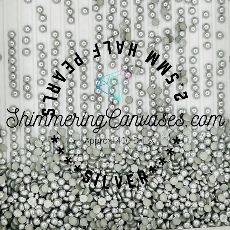 Silverc2.5mm Half Pearls (For Square Painting