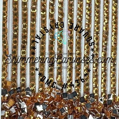 Square Crystal DMC #436 Tan
