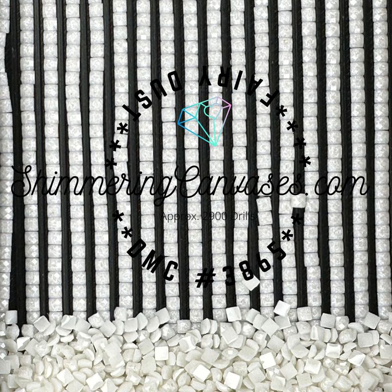 Square Fairy Dust Drill DMC #3865 Winter White